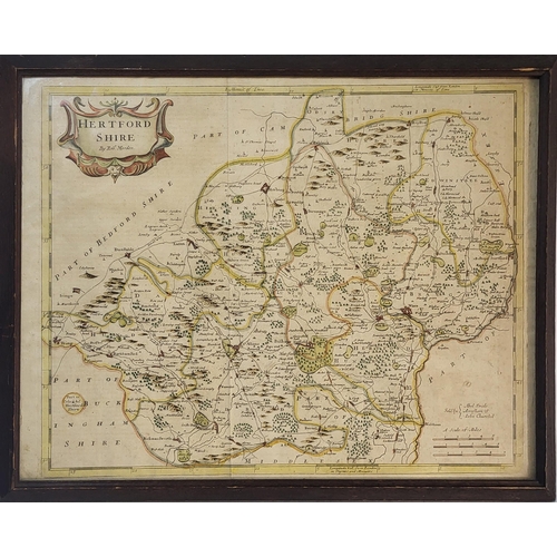 362 - AN 18TH CENTURY ROBERT MODERN HAND COLOURED COPPER ENGRAVING MAP OF HEREFORDSHIRE
Sold by Abel Swale... 