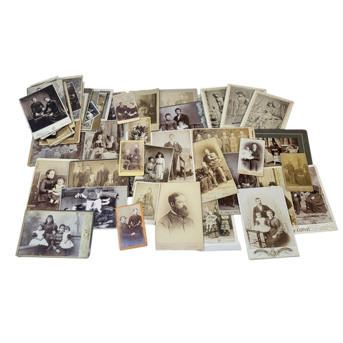 41 - A LARGE COLLECTION OF VICTORIAN, EDWARDIAN BLACK AND WHITE PHOTOGRAPHS
Family groups from Dover, Bir... 