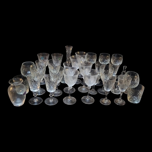 82 - A MIXED COLLECTION OF OVER THIRTY PIECES OF CRYSTAL CUT GLASSWARE
Consisting of Edinburgh Crystal, R... 