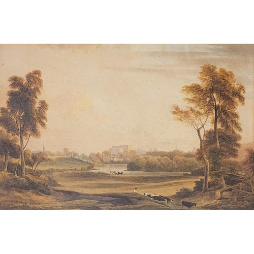 85 - JAMES PATTERSON COCKBURN, 1779 - 1847, WATERCOLOUR 
Landscape, titled ’A View Of Norwich from Fullie... 