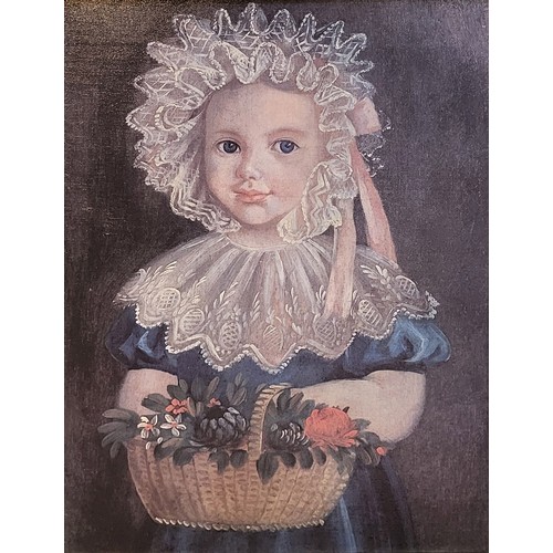 411 - AFTER JEAN PIERRE KUNZLER, A 20TH CENTURY PORTRAIT PRINT
Titled ‘Little Girl With Flower Basket’, in... 