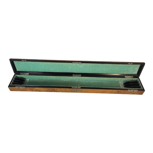 153A - A.R. BULTITUDE, AN EARLY 20TH CENTURY TROPICAL SATINWOOD VIOLIN BOW CASE
With ebonised banding and c... 
