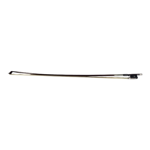 154 - SAMUEL ALLEN, VIOLIN BOW
white metal mounts, hexagonal stick, ebony and mother of pearl frog, stampe... 