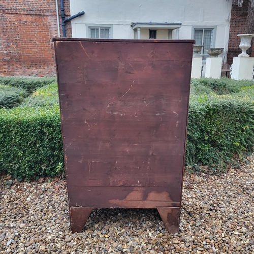 327 - A LATE VICTORIAN MAHOGANY PEDESTAL CHEST OF SIX DRAWERS
Fitted with brass handles, on bracket feet.
... 