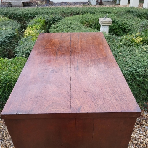 327 - A LATE VICTORIAN MAHOGANY PEDESTAL CHEST OF SIX DRAWERS
Fitted with brass handles, on bracket feet.
... 