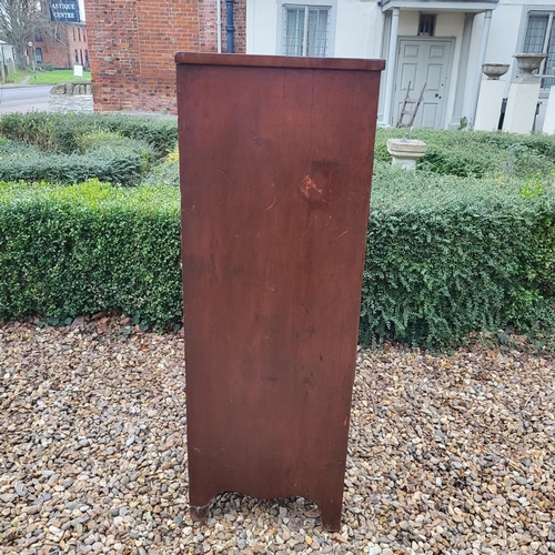 327 - A LATE VICTORIAN MAHOGANY PEDESTAL CHEST OF SIX DRAWERS
Fitted with brass handles, on bracket feet.
... 