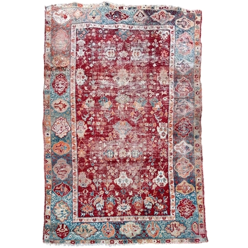 328 - TWO TURKISH KILIM RUGS
Traditional designs on cream and purple fields, along with one other.
(147cm ... 