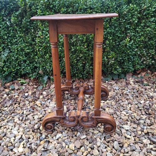 332 - AN EDWARDIAN MAHOGANY FOLDING THREE TIER CAKE STAND
Along with a Victorian mahogany occasional table... 