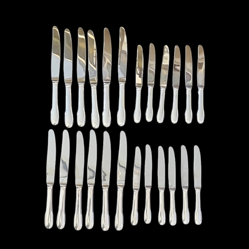 59 - CHRISTOFLE, A SILVER PLATED ‘CLUNY’ LOOSE CANTEEN OF CUTLERY
Comprising twenty-four large dinner for... 