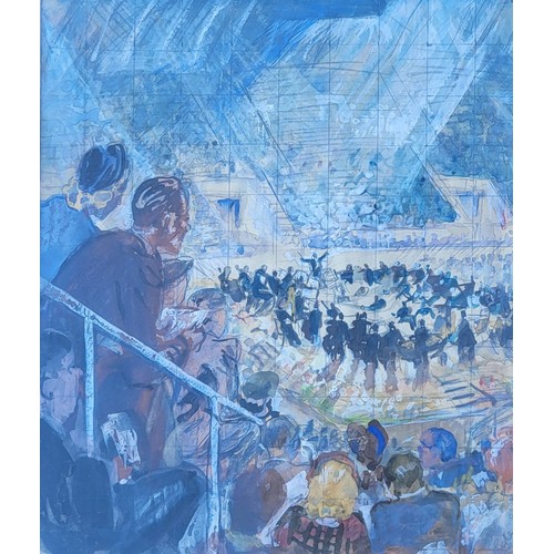 24 - 20TH CENTURY BRITISH SCHOOL GOUACHE ON PAPER
Music Festival, 1948, Harringay, signed indistinctly, f... 