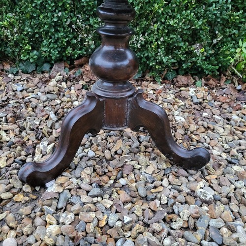 314 - A VICTORIAN WALNUT SIDE TABLE
With single drawer on turned legs along with a mahogany dish top occas... 