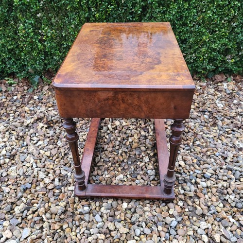 314 - A VICTORIAN WALNUT SIDE TABLE
With single drawer on turned legs along with a mahogany dish top occas... 