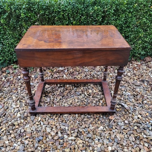 314 - A VICTORIAN WALNUT SIDE TABLE
With single drawer on turned legs along with a mahogany dish top occas... 