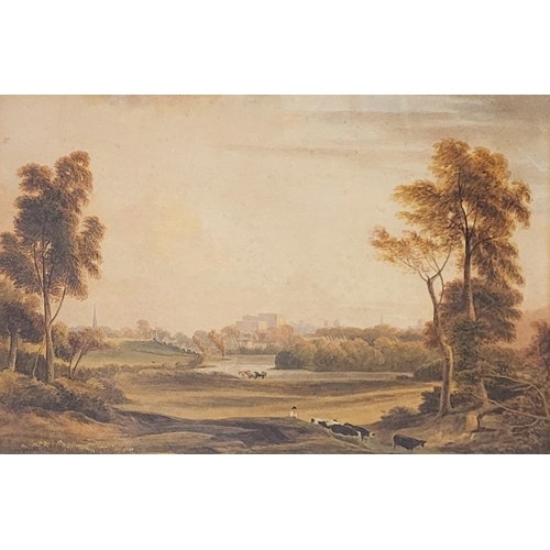 49A - JAMES PATTERSON COCKBURN, 1779 - 1847, WATERCOLOUR 
Landscape, titled ’A View Of Norwich from Fullie... 