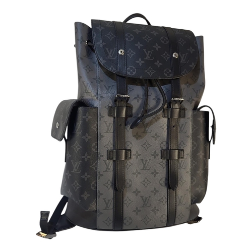 192 - LOUIS VUITTON, A CHRISTOPHER MM GREY BACKPACK
Black and grey leather with LV monogram, having monogr... 