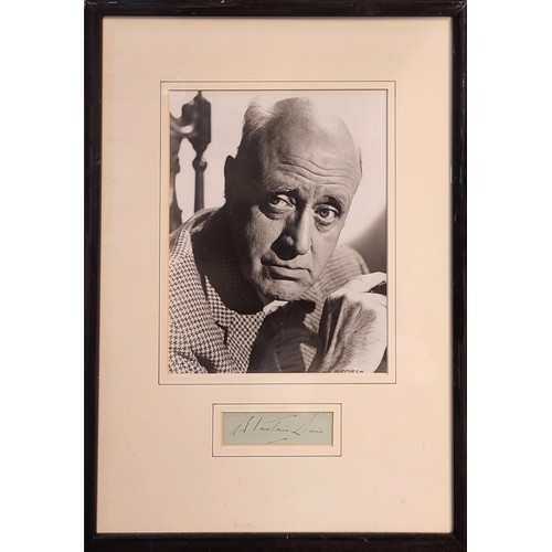 47A - ALISTAIR SIM, AN AUTOGRAPH WITH BLACK AND WHITE PHOTOGRAPH, ALONG WITH A SET OF FOUR 19TH CENTURY OI... 