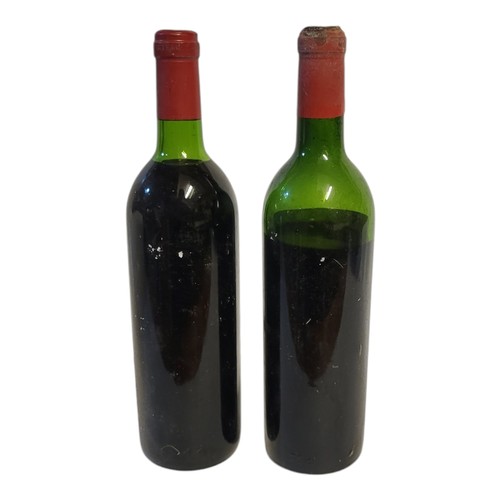 226 - CHÂTEAU MOUTON ROTHSCHILD, TWO BOTTLES OF VINTAGE RED WINE, DATED 1968 
Number 30534 and 1978 .
(app... 