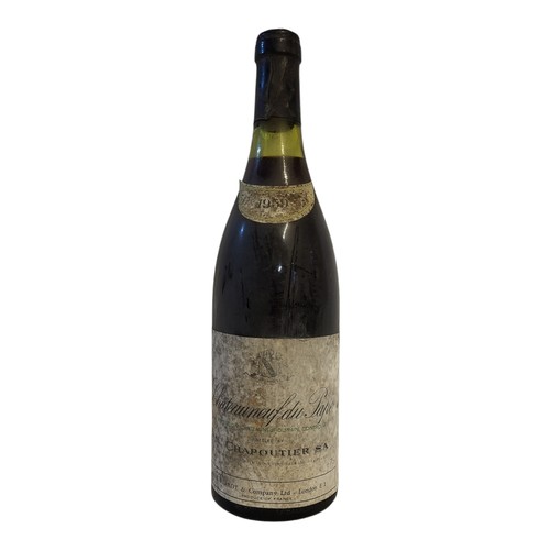 221 - CHATEAUNEUF DU PAPE, A VINTAGE BOTTLE OF RED WINE, DATED 1959 
Bearing label M Chapoutier SA.
(appro... 