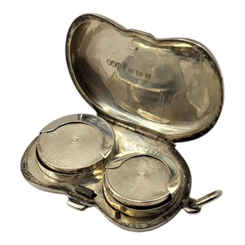 94 - AN EARLY 20TH CENTURY SOLID STERLING SILVER TWO SECTION FULL AND HALF SOVEREIGN CASE BY EDWARD JOHN ... 