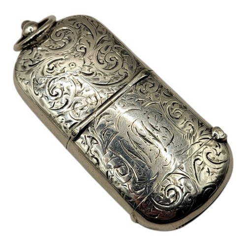 95 - AN EARLY EDWARDIAN SOLID STERLING SILVER COMBINATION OF FULL SOVEREIGN AND VESTA CASE AND COVER ON H... 