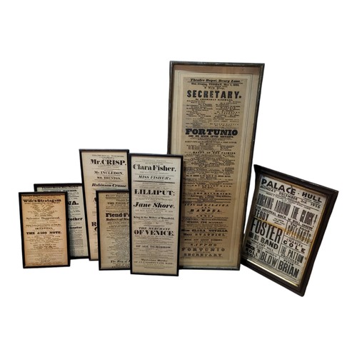 38A - A COLLECTION OF 19TH CENTURY BLACK AND WHITE THEATRE POSTERS
To include The Royal HayMarket, Theatre... 