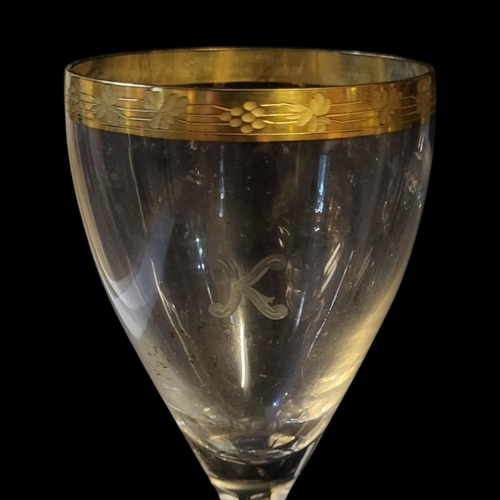 145 - A COLLECTION OF LATE GEORGIAN/EARLY VICTORIAN GLASSWARE 
Consisting of two Georgian wine glasses, wi... 