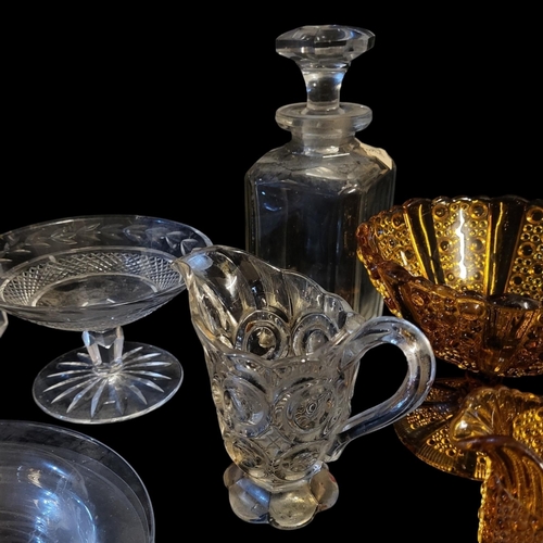 145 - A COLLECTION OF LATE GEORGIAN/EARLY VICTORIAN GLASSWARE 
Consisting of two Georgian wine glasses, wi... 