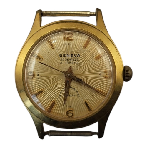 19 - BENRUS, A VINTAGE GOLD PLATED GENT’S WRISTWATCHES
Square dial with calendar window, in fitted box, t... 