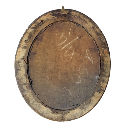 309 - A VICTORIAN OVAL REVERSE CONVEX GLASS PAINTING, PORTRAIT OF A MAIDEN
Gilt framed.
(w 52cm x h 62cm)