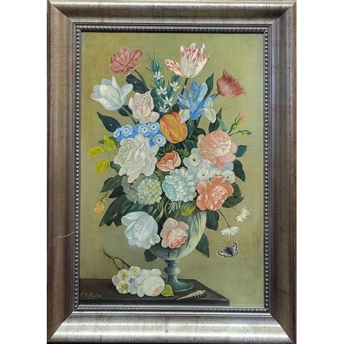 311 - CIRCLE OF FRANZ XAVER PIELER 1879 - 1952, OIL ON CANVAS
Still life, flowers, gilt framed.
(w 53cm x ... 