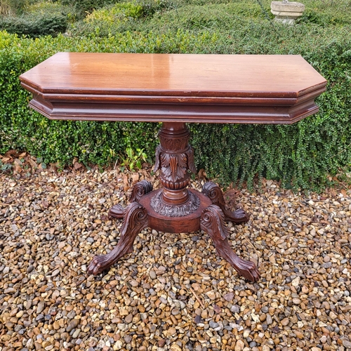 359 - A REGENCY PERIOD MAHOGANY FOOD OVER TEA/DINING TABLE
The canted corner fold over top, supported on t... 