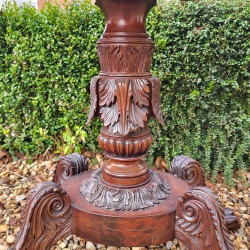 359 - A REGENCY PERIOD MAHOGANY FOOD OVER TEA/DINING TABLE
The canted corner fold over top, supported on t... 