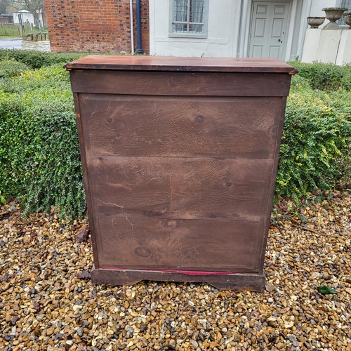 369 - A VICTORIAN MAHOGANY AND MARQUETRY INLAID DISPLAY CABINET/PIER CABINET
With a single arched glazed d... 