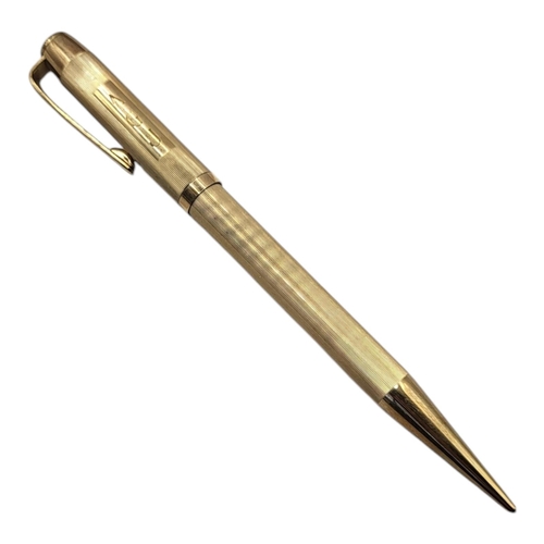 71 - YARD O’LED, A VINTAGE 9CT GOLD PROPELLING PENCIL
Having fine textured finish with monogram initials,... 