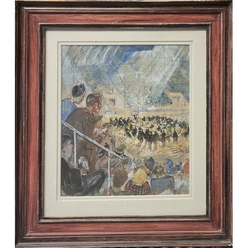 341 - 20TH CENTURY BRITISH SCHOOL GOUACHE ON PAPER
Music Festival, 1948, Harringay, signed indistinctly, f... 