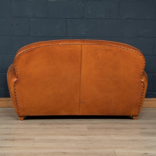 788 - A TWO SEATER LEATHER SOFA, FRANCE, LATE 20TH CENTURY.
Dimensions: 153cm wide, 84cm deep, 90cm high, ... 