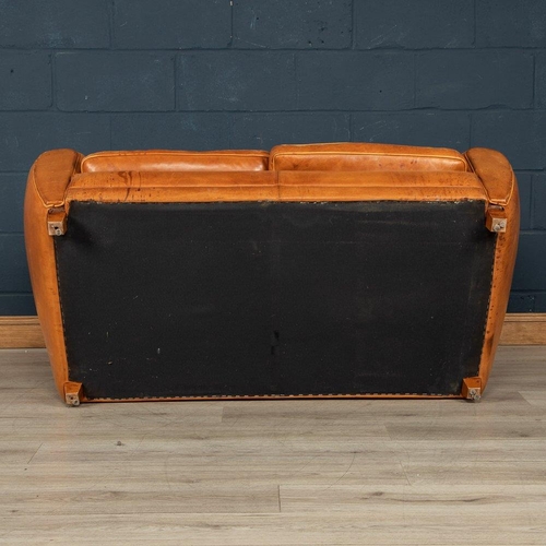 788 - A TWO SEATER LEATHER SOFA, FRANCE, LATE 20TH CENTURY.
Dimensions: 153cm wide, 84cm deep, 90cm high, ... 