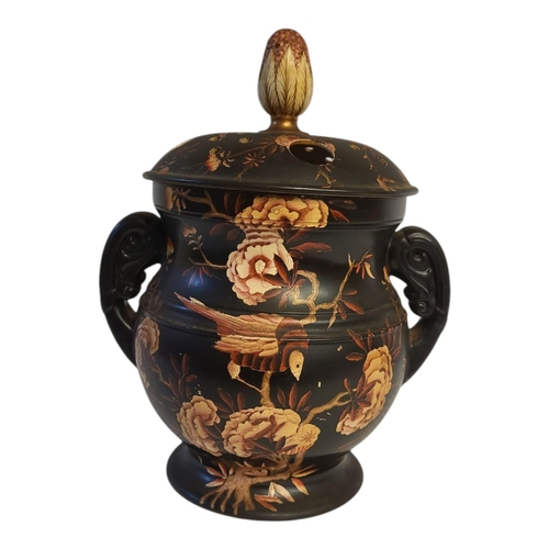 257 - A COLLECTION OF COPELAND GARRAD, LATE SPODE POT POTPOURRI 
Along with jug decorated with Geneva lake... 