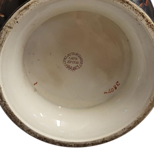 257 - A COLLECTION OF COPELAND GARRAD, LATE SPODE POT POTPOURRI 
Along with jug decorated with Geneva lake... 