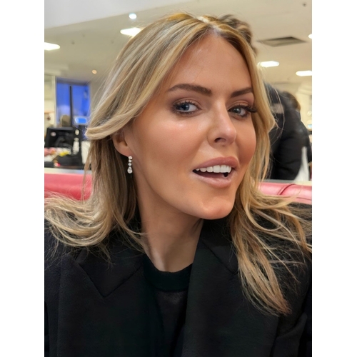 GIFTED BY LIAM GALLAGHER TO PATSY KENSIT, A PAIR OF 18CT WHITE GOLD SET ...