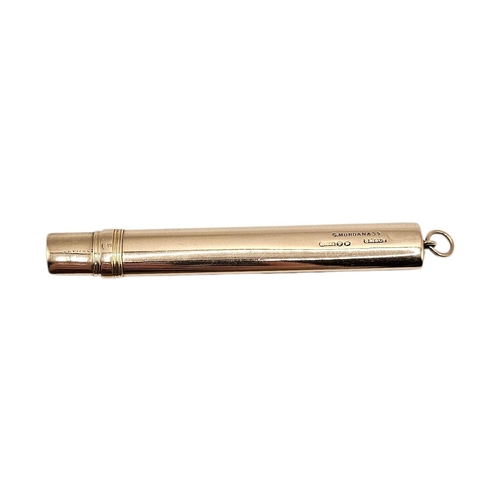 169 - SAMPSON MORDAN AND CO., AN EARLY 20TH CENTURY 15CT GOLD ARCHITECT’S PENCIL
Plain form.
(approx 10.16... 