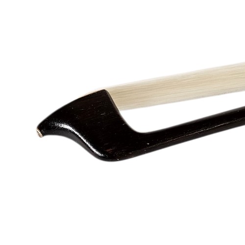 100 - MADE BY JAMES TUBBS ON HIS 81ST BIRTHDAY, MARCH 1916, A FINE GOLD MOUNTED VIOLIN BOW
Round stick, en... 