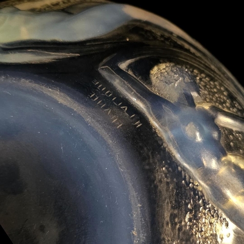 212 - R. LALIQUE, AN ART DECO OPELESCENT ‘ONDINES' FIGURAL GLASS BOWL
In the pattern (No. 380), featuring ... 