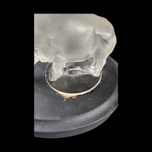 213 - LALIQUE, A FROSTED GLASS 'SANGLIER' BOAR FIGURE
The stylized wild boar in clear and frosted glass, d... 