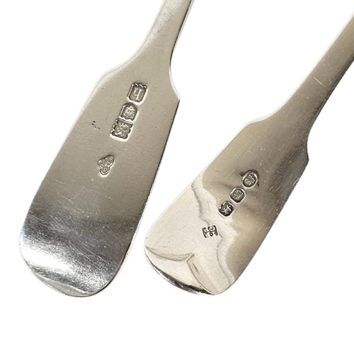 32 - A COLLECTION OF GEORGIAN AND LATER SILVER FLATWARE
To include a sauce ladle, hallmarked London, 1817... 