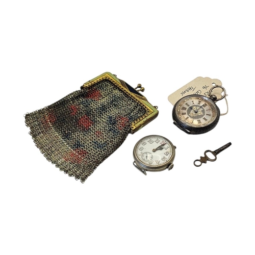 73 - RED TWELVE, AN EARLY 20TH CENTURY WHITE METAL GENT’S WRISTWATCH
Having Arabic number markings and se... 