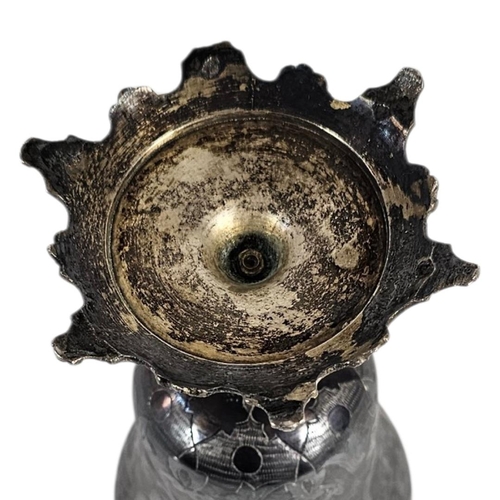 9 - A 19TH CENTURY TURKISH WHITE METAL CHALICE/GOBLET
Having engraved decoration, on scrolled base.
(app... 