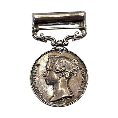 117 - A 19TH CENTURY SILVER INDIAN MOOLTAN PUNJAB MEDAL, 1858 - 49.
Awarded to Captain W Purves 9th Regime... 