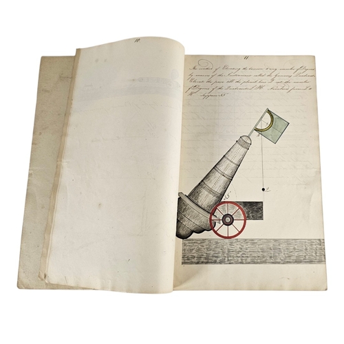 119 - A RARE EARLY 19TH CENTURY HAND WRITTEN AND ILLUSTRATED MILITARY MANUSCRIPT
Titled ‘A System of Pract... 