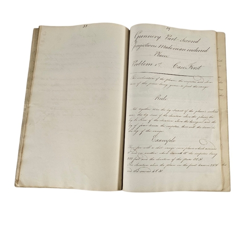 119 - A RARE EARLY 19TH CENTURY HAND WRITTEN AND ILLUSTRATED MILITARY MANUSCRIPT
Titled ‘A System of Pract... 